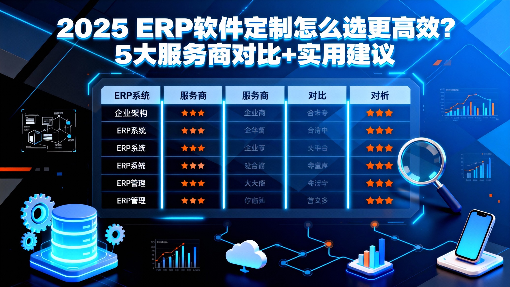 2025 ERP软件定制怎么选更高效？5大服务商对比+实用建议